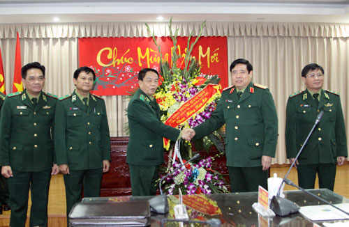Đại tướng Phùng Quang Thanh thăm, chúc Tết Bộ tư lệnh Bộ đội Biên phòng