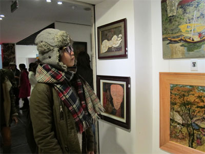 Khai mạc Chợ tranh Tết đương đại 2015