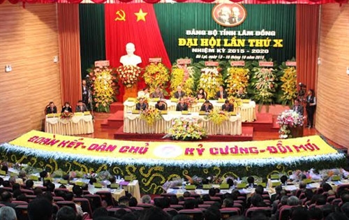 Khai mạc Đại hội đại biểu Đảng bộ tỉnh Lâm Đồng lần thứ X