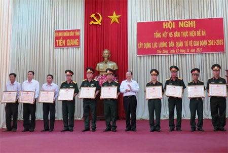 Tiền Giang tổng kết 5 năm thực hiện Đề án xây dựng lực lượng DQTV giai đoạn 2011 - 2015