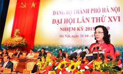 Danh sách Ban Thường vụ Thành ủy Hà Nội khóa XVI, nhiệm kỳ 2015 - 2020