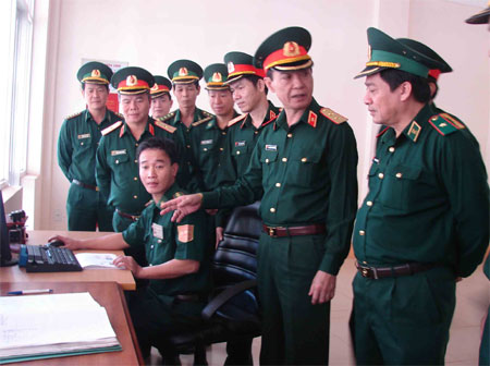 Đoàn công tác Bộ quốc phòng thăm và làm việc tại đồn Biên phòng Cửa khẩu Quốc tế Lệ Thanh