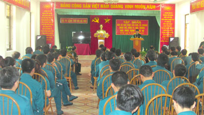 Chú trọng nâng cao trình độ cán bộ quân sự các ban, sở, ngành, đoàn thể