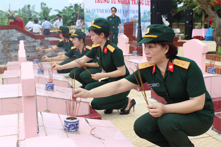 Khánh thành trùng tu nghĩa trang liệt sĩ xã Quỳnh Hội