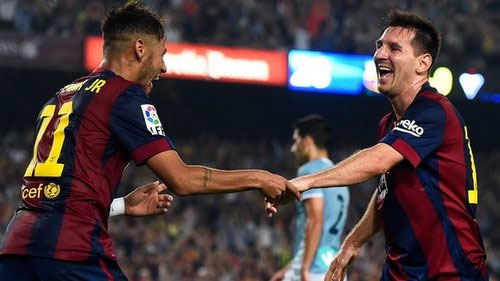 Messi - Neymar tỏa sáng, Barca vùi dập Eibar