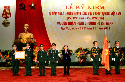 Lễ kỷ niệm 70 năm Ngày truyền thống Tổng cục Chính trị và đón nhận Huân chương Hồ Chí Minh