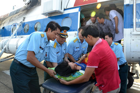 Bay cấp cứu kịp thời người bệnh nặng tại huyện đảo Phú Quốc