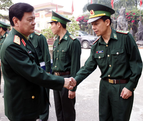 Thượng tướng Nguyễn Thành Cung kiểm tra, làm việc với Bộ chỉ huy BĐBP và thăm Bộ CHQS tỉnh Điện Biên