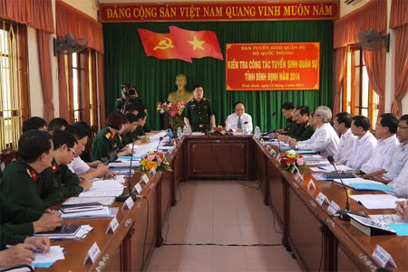 Kiểm tra công tác tuyển sinh quân sự tỉnh Bình Định
