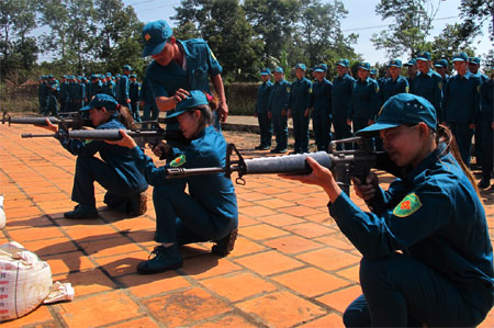 Công ty Cao su Krông Búc: Chăm lo xây dựng và huấn luyện lực lượng tự vệ mạnh