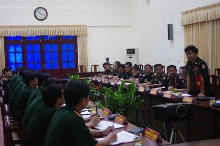 Bộ CHQS tỉnh Bắc Ninh tiếp đoàn cán bộ quân sự cao cấp Campuchia