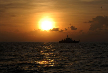 Hoàng hôn trên đảo Sơn Ca