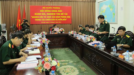 Nghiệm thu đề tài “Nghiên cứu, tổ chức bảo đảm phòng hóa trong tác chiến bảo vệ biển, đảo”