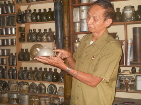 “Bảo tàng” kỷ vật chiến trường của ông Đổng