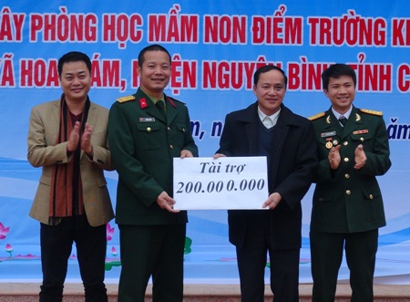 200 triệu đồng tài trợ xây điểm trường mầm non Khuổi Hoa