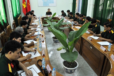 Kiểm tra hoạt động Công tác đảng, Công tác chính trị tại Bộ CHQS tỉnh Vĩnh Long