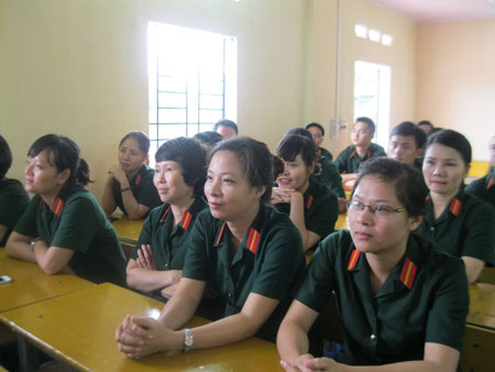 44 học viên tham gia tập huấn  quân sự do Cơ quan TCCT tổ chức