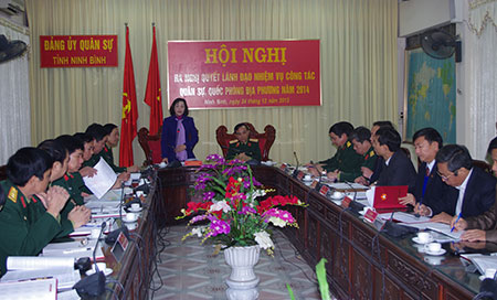 Ra nghị quyết lãnh đạo thực hiện nhiệm vụ  QS, QPĐP năm 2014