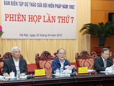 Họp Ban biên tập Dự thảo sửa đổi Hiến pháp 1992