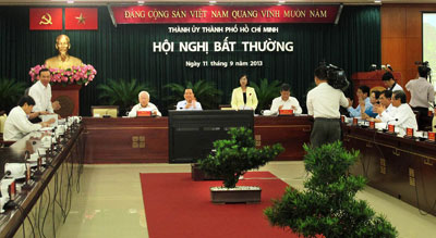 Thành ủy TP Hồ Chí Minh: Hội nghị bất thường thảo luận 2 đề án quan trọng