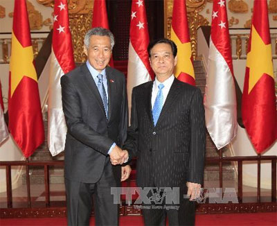 Lãnh đạo Đảng, Chính phủ đón tiếp, hội đàm với Thủ tướng Xin-ga-po