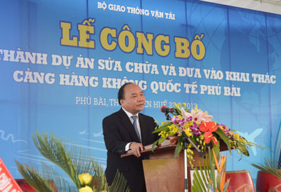 Cảng HK quốc tế Phú Bài chính thức hoạt động trở lại