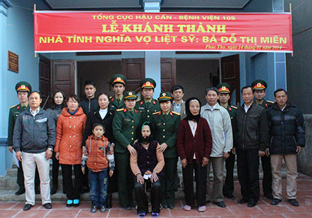 Bệnh viện 105, hỗ trợ xây  nhà tình nghĩa cho đối tượng chính  sách 