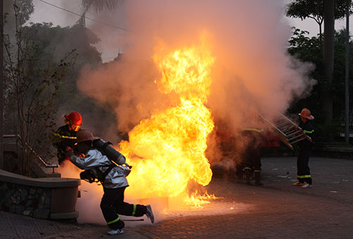 Diễn tập thực binh xử trí  tình huống A2