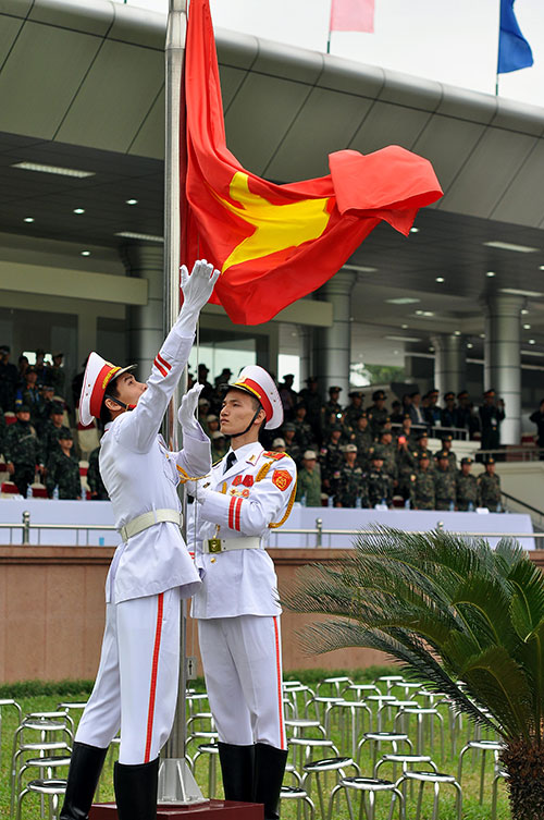 Thượng cờ các nước tham gia Giải AARM-24