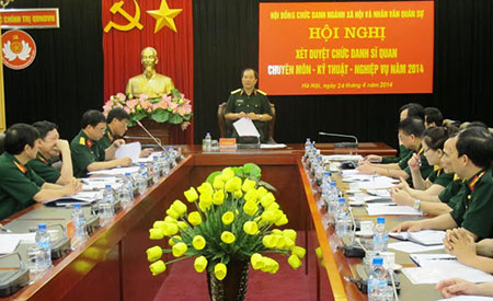 Xét duyệt chức danh sĩ quan chuyên môn - kỹ thuật - nghiệp vụ Ngành XH&NVQS