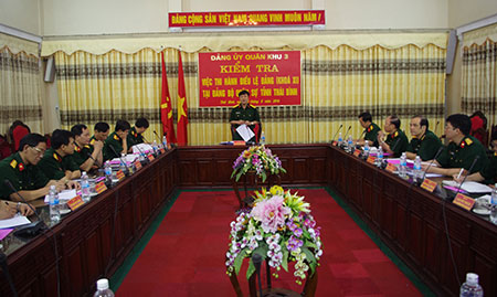 Đảng ủy Quân khu 3, kiểm tra công tác chỉ đạo và tổ chức thi hành Điều lệ Đảng (khóa XI)