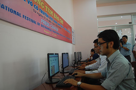 Khai trương Trung tâm báo chí Liên hoan quốc tế võ cổ truyền Việt Nam