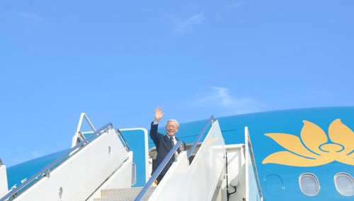 Tổng Bí thư Nguyễn Phú Trọng kết thúc tốt đẹp chuyến thăm chính thức Hợp chúng quốc Hoa Kỳ