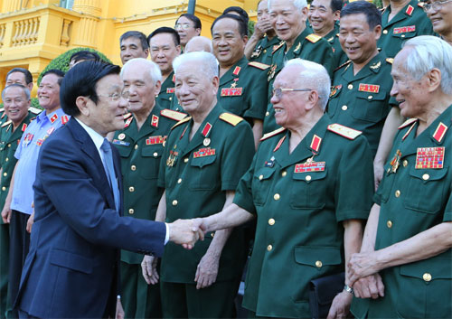 Chủ tịch nước Trương Tấn Sang gặp mặt Ban liên lạc Mặt trận Tây Nguyên B3, Quân đoàn 3