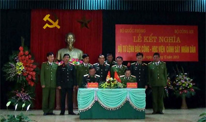 Bộ tư lệnh Đặc công và Học viện Cảnh sát nhân dân tổ chức kết nghĩa