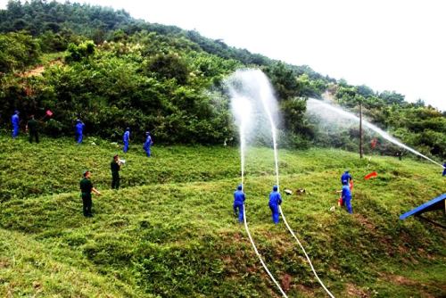 Nghiệm thu hệ thống cứu hỏa tự chảy và làm mát mái kho đạn