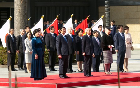 Chủ tịch nước Trương Tấn Sang hội kiến Nhà vua Nhật Bản