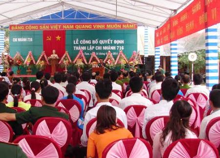 Binh đoàn 15 công bố quyết định thành lập Chi nhánh 716