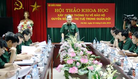 Bộ Quốc phòng xây dựng đồng bộ văn bản quy phạm pháp luật về sở hữu trí tuệ 