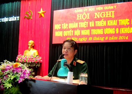 Học viện Quân y quán triệt Nghị quyết Hội nghị Trung ương 9 (Khóa XI)