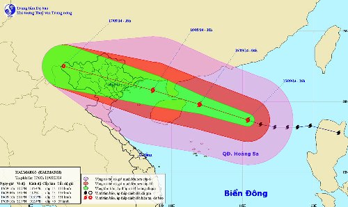 Bão số 3 đã vào Biển Đông, còn cách quần đảo Hoàng Sa 380km