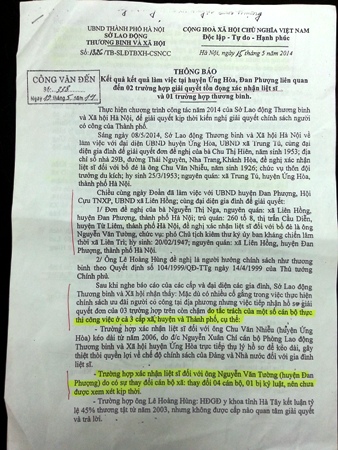 Giải quyết xác nhận liệt sĩ ở xã Liên Hồng (Đan Phượng, Hà Nội): Chờ đợi 9 năm vì chuyển đơn lòng vòng!