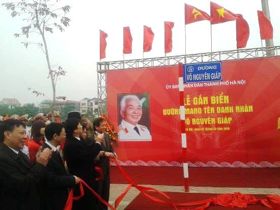 Hà Nội chính thức có đường Võ Nguyên Giáp