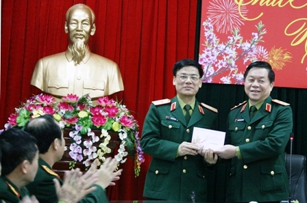 Trung tướng Nguyễn Trọng Nghĩa thăm, chúc tết Cục Chính sách