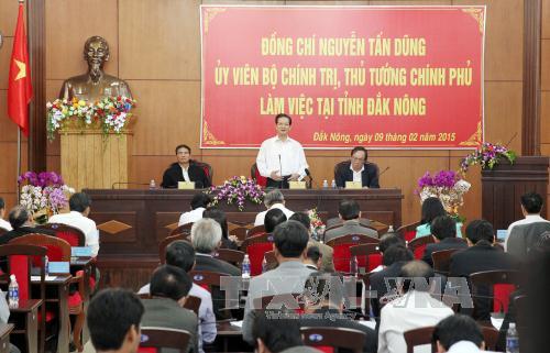 Thủ tướng Nguyễn Tấn Dũng làm việc tại Đắc Lắc và Đắc Nông