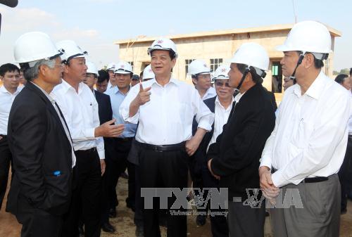 Thủ tướng Nguyễn Tấn Dũng kiểm tra tiến độ dự án Nhà máy sản xuất Alumin Nhân Cơ