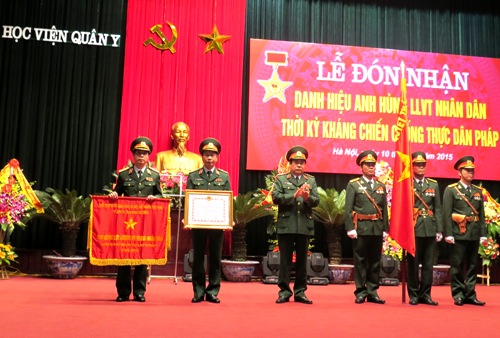 Học viện Quân y đón nhận danh hiệu Anh hùng LLVT nhân dân 