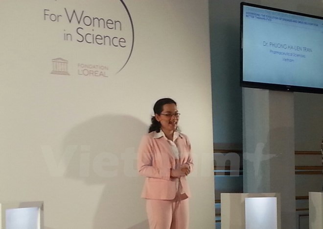 Nữ tiến sĩ Việt Nam nhận giải thưởng “Nhà khoa học trẻ tài năng thế giới” 