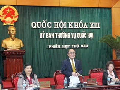 Ủy ban Thường vụ Quốc hội bắt đầu phiên họp thứ 6