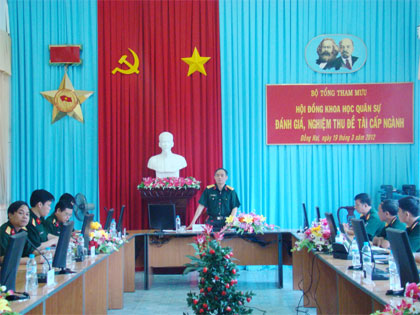 Đánh giá, nghiệm thu đề tài khoa học cấp ngành